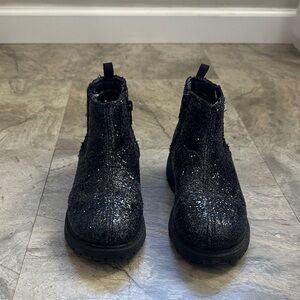 Sparkly Black Kids Boots